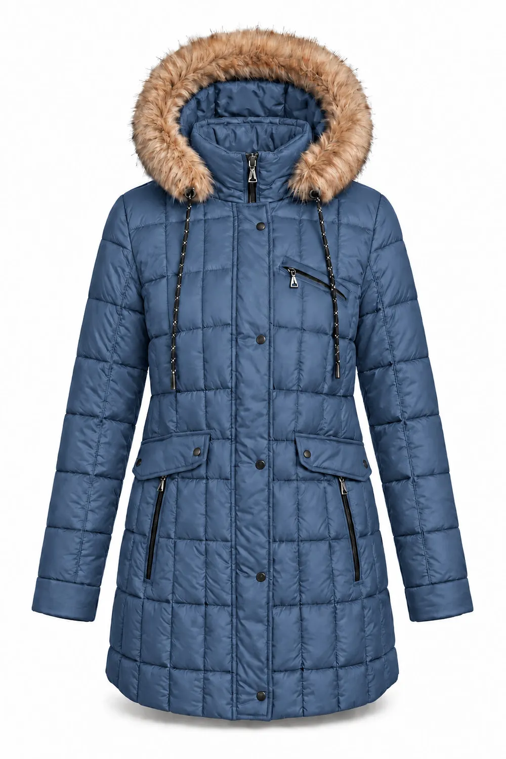 Danwear Windfield Kora P vinterjakke blue varm