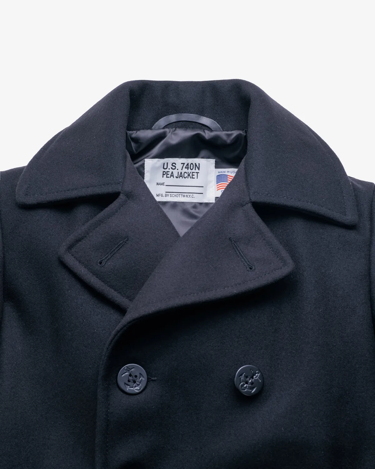 Schott NYC 707 peacoat marine ullblanding