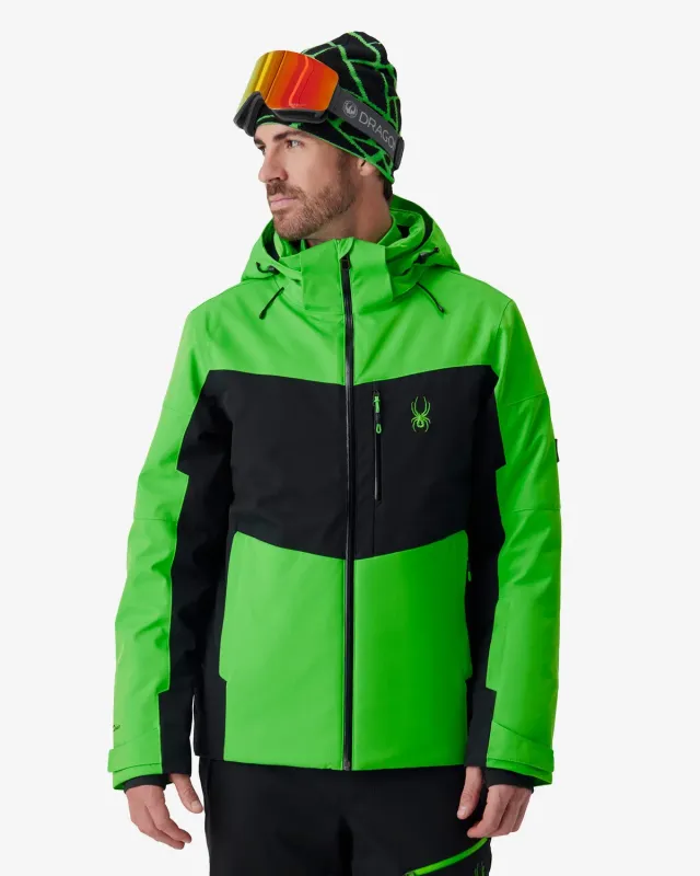 Spyder Copper skijakke strobe green 20K vanntett