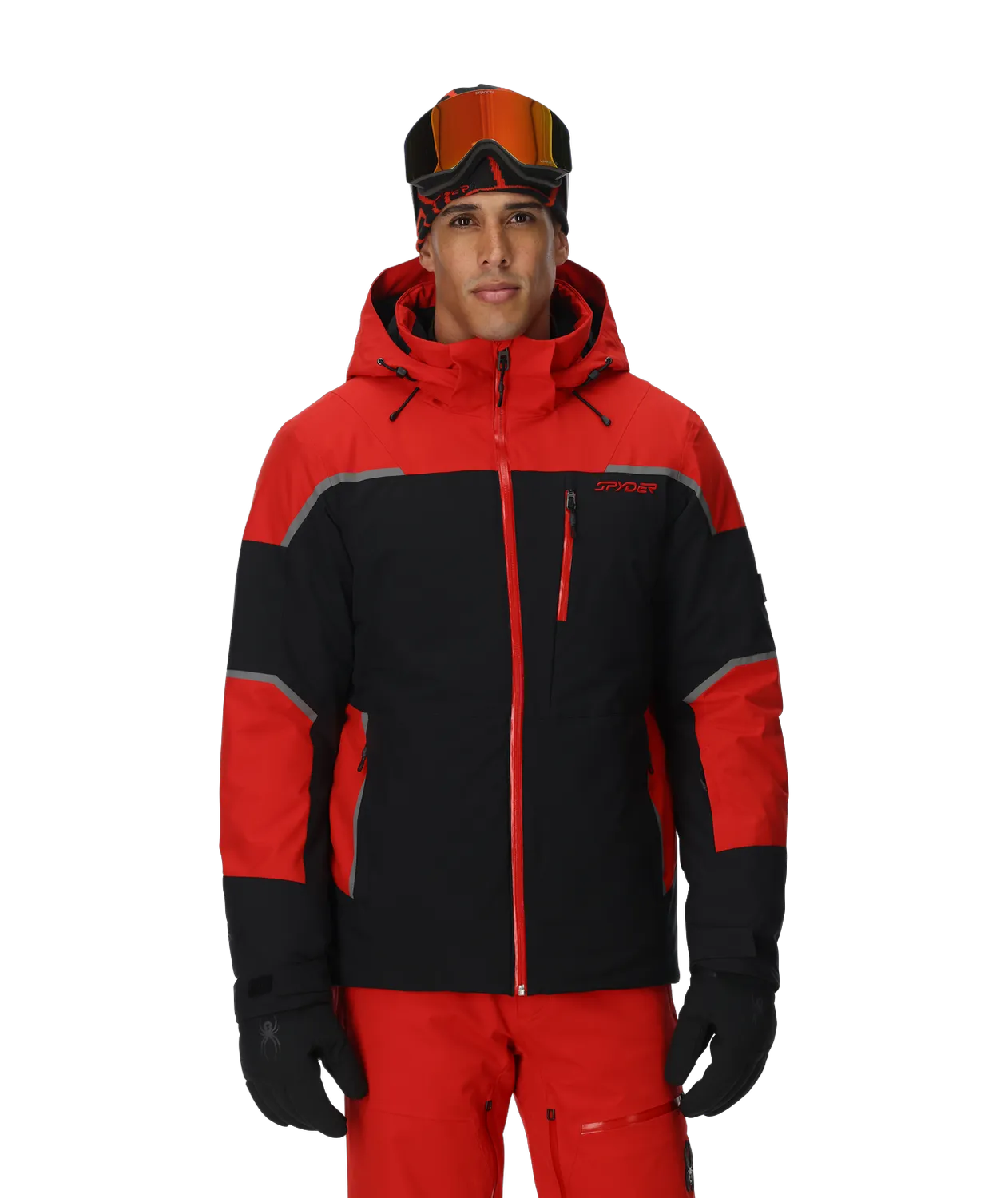 Spyder Chambers skijakke rød isolert 20K