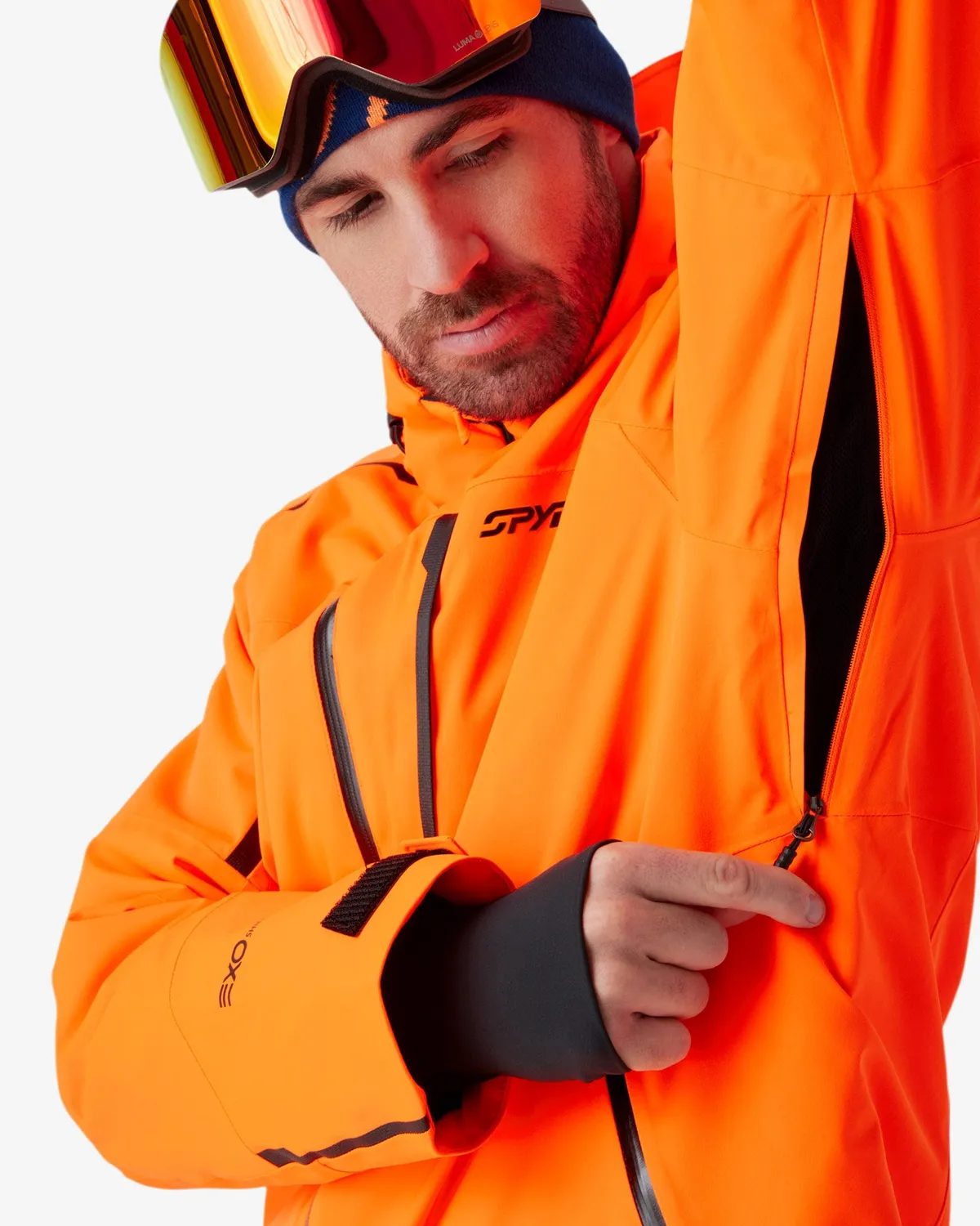 Spyder Leader skijakke herre Fusion Orange vanntett 30K