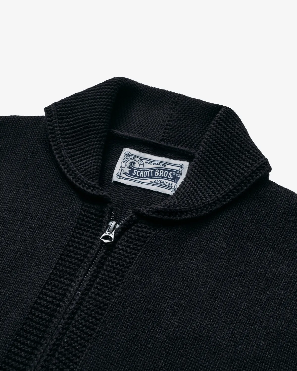 Schott NYC SW2507 zip genser svart bomull