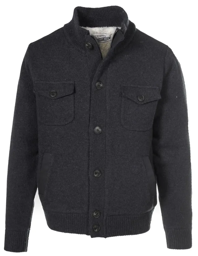 Schott NYC F2144 ulljakke svart tung ullblanding