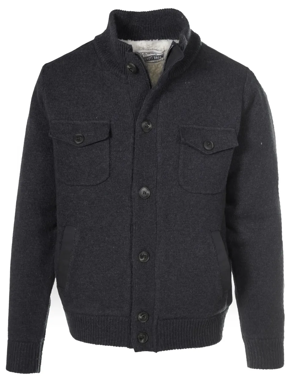 Schott NYC F2144 ulljakke svart tung ullblanding