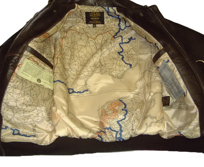 Schott NYC A2SM skinnjakke antique flyjakke