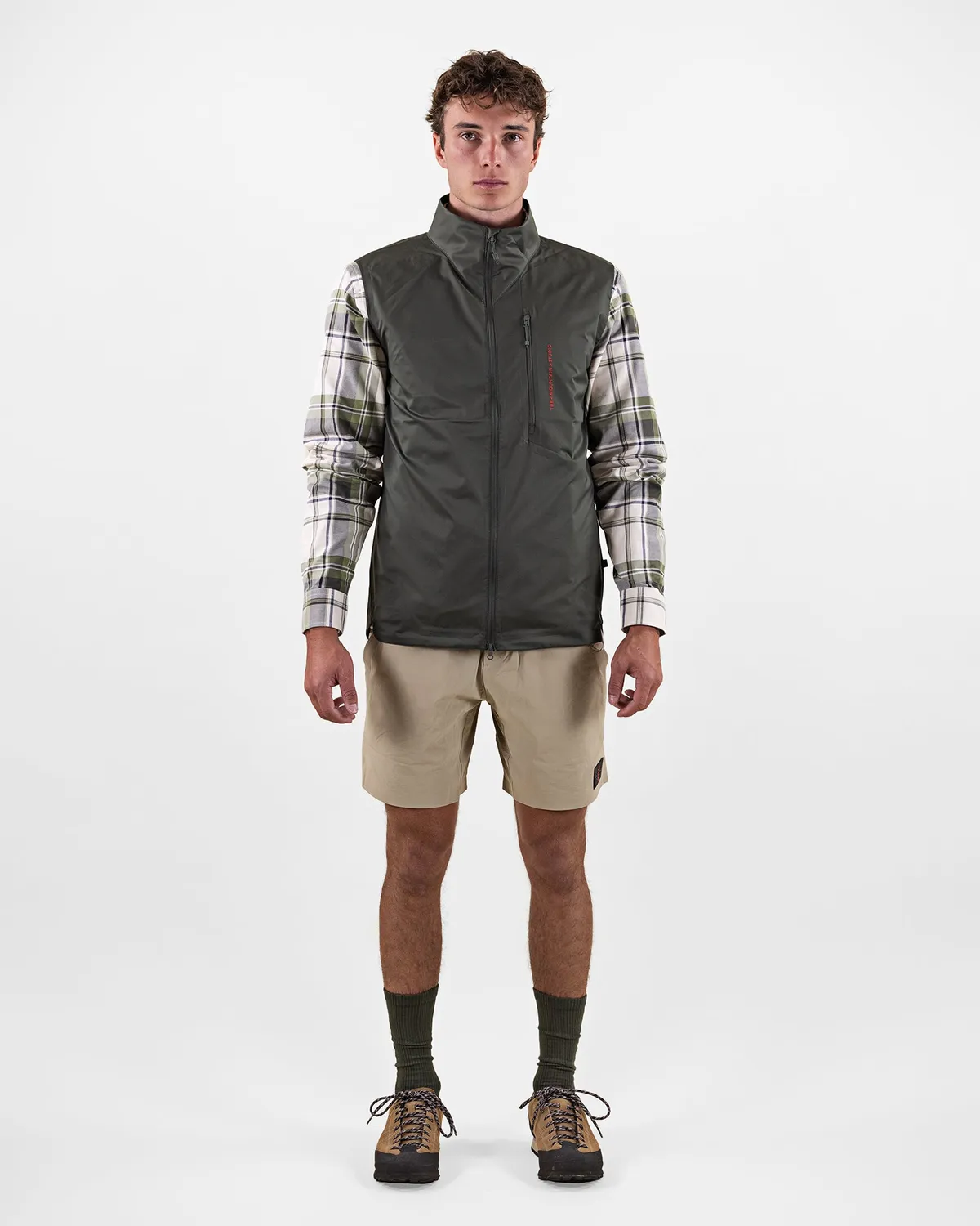 The Mountain Studio V-8 vindvest Forest Green vindtett