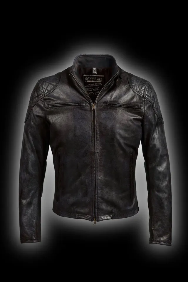 Matchless Osborne Quilted Blouson motorsykkeljakke antique black