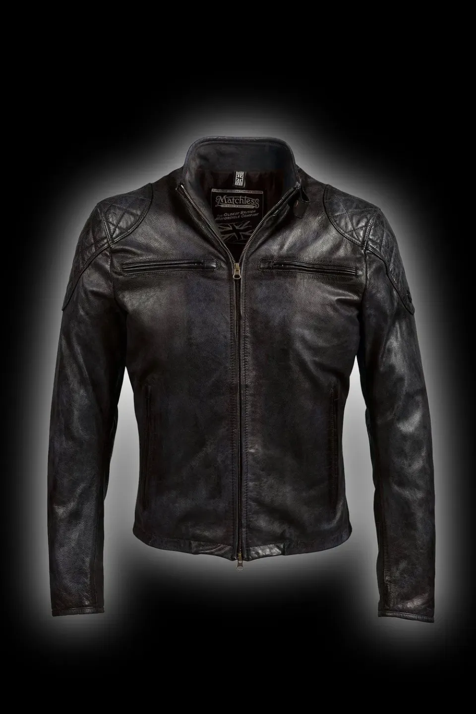Matchless Osborne Quilted Blouson motorsykkeljakke antique black