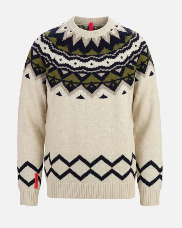 The Mountain Studio K-19 Ski Fair Isle genser lammeull Almond Milk