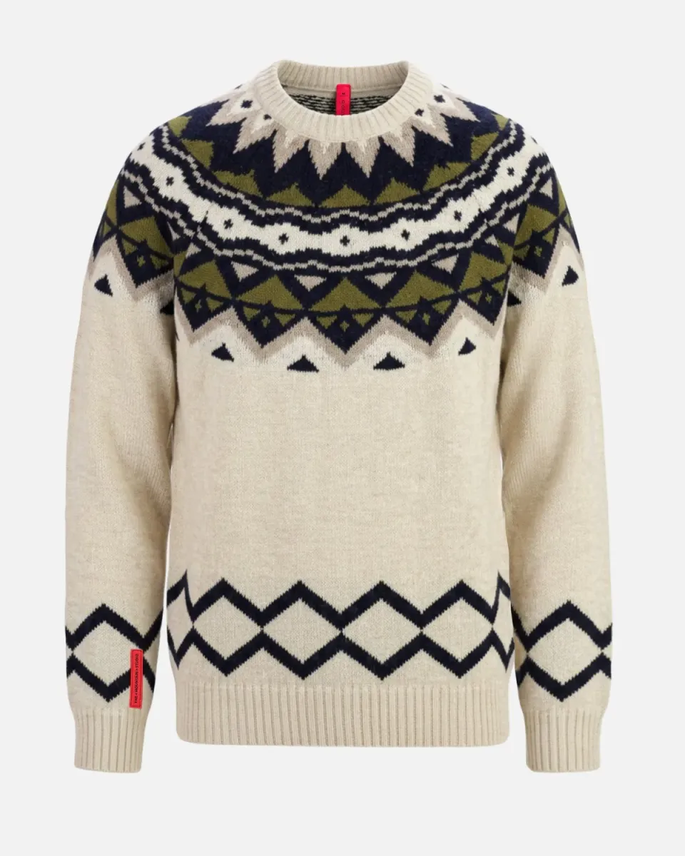The Mountain Studio K-19 Ski Fair Isle genser lammeull Almond Milk