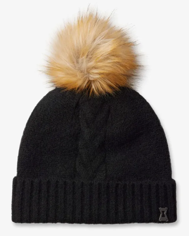 Spyder Plait lue dame svart med dusk ullblanding
