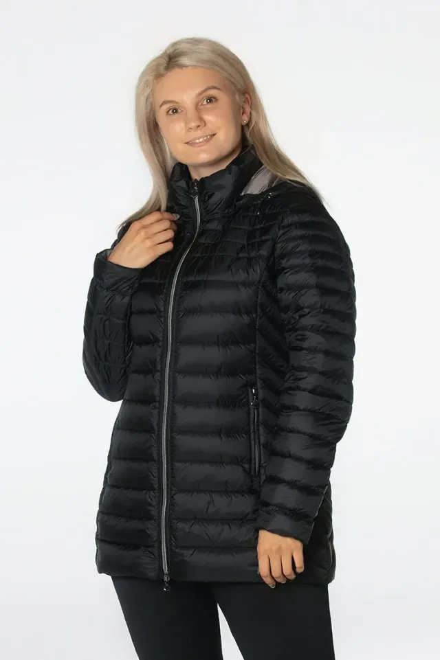 Danwear Albina Light Down dunjakke black lett