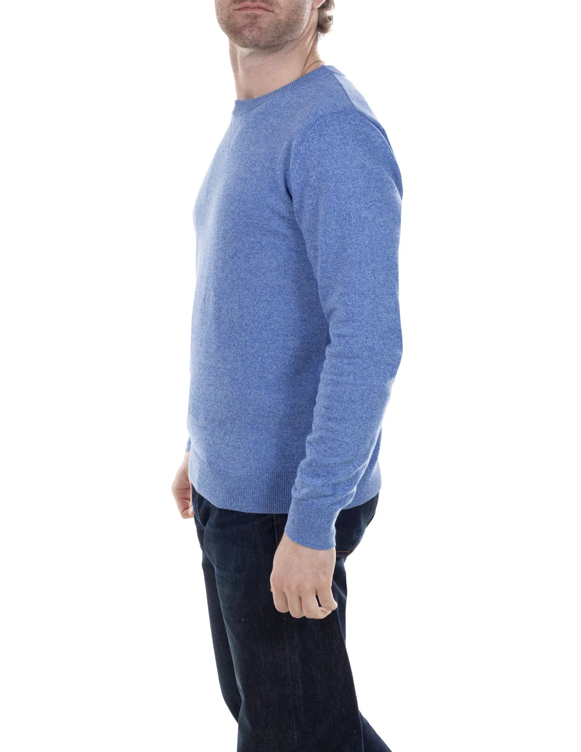 Schott NYC SW2202 crewneck genser heather blue bomull