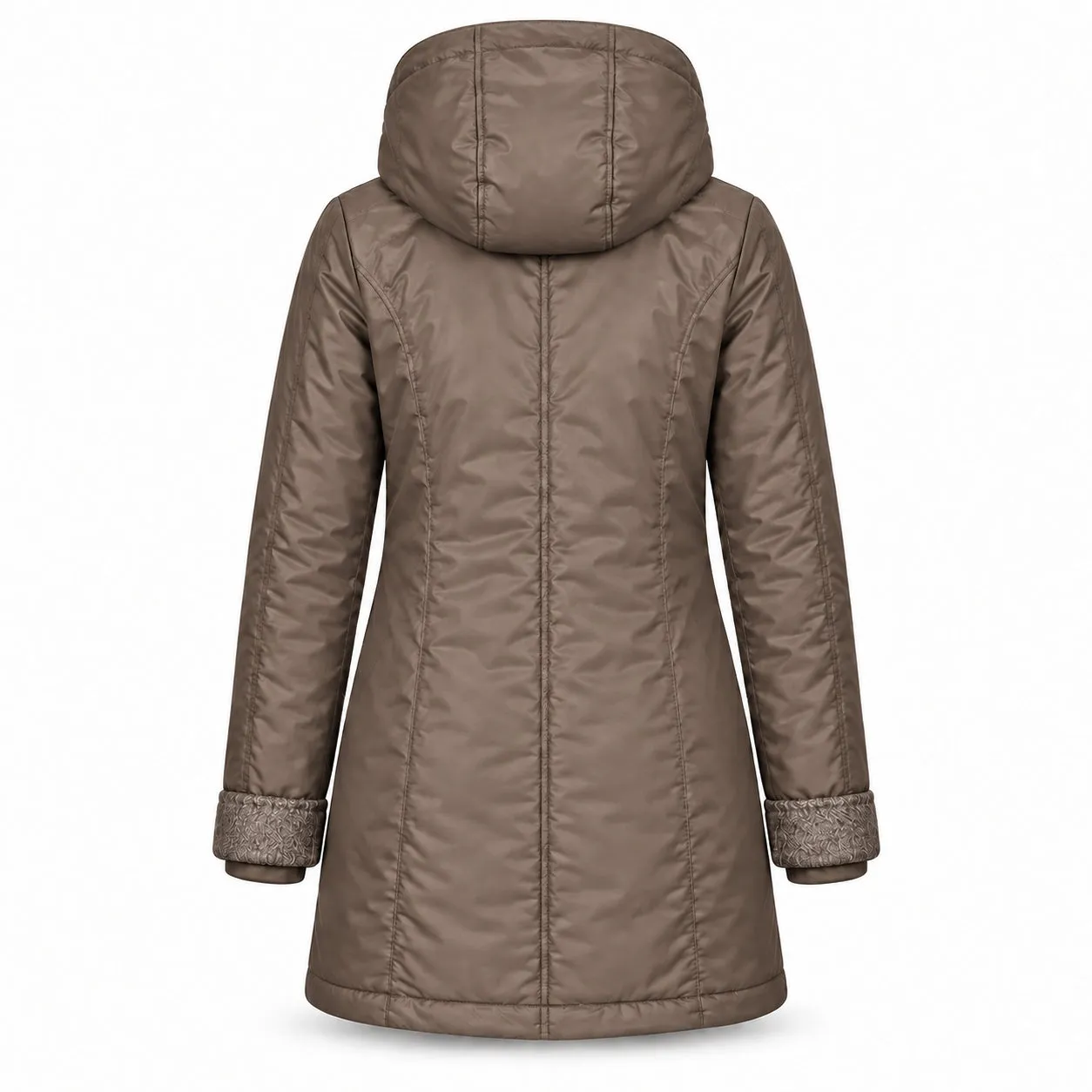 Danwear Windfield Kamma vinterjakke brun lang