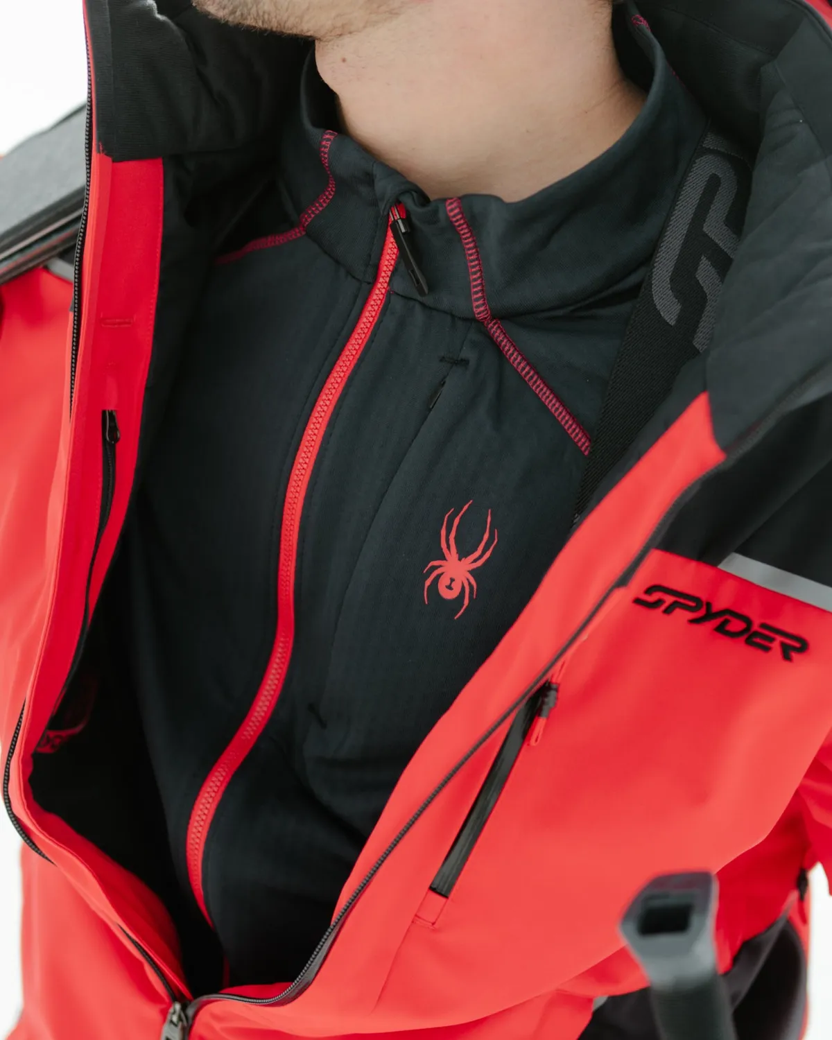Spyder Gridweb Fleece fleecejakke Spyder Red stretch