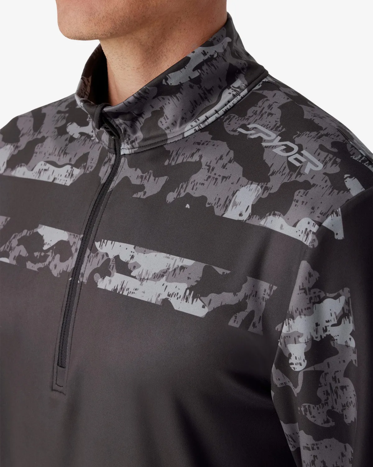 Spyder Podium half-zip genser herre black camo stretch