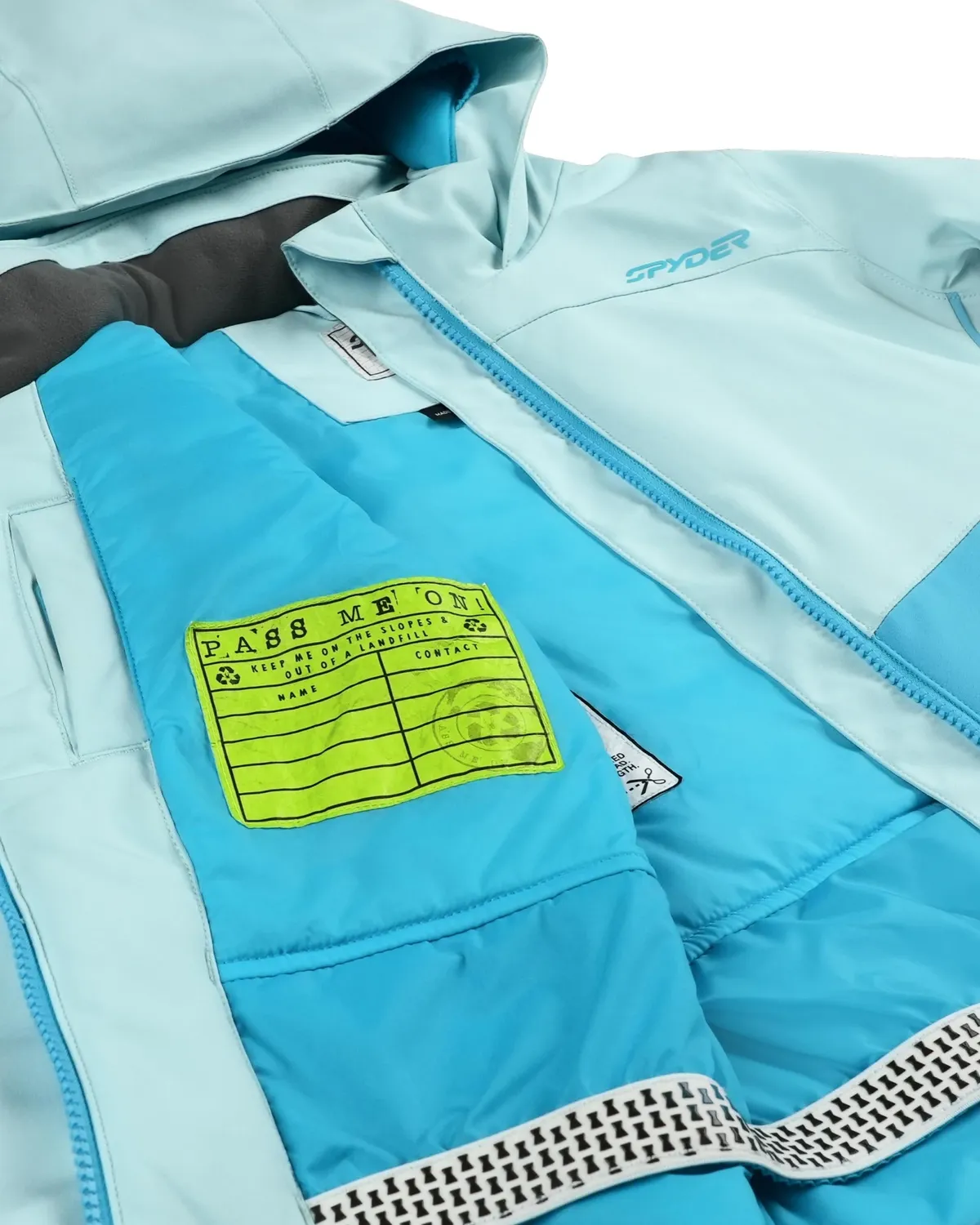 Spyder Conquer skijakke Crystal Blue jente vanntett 10K