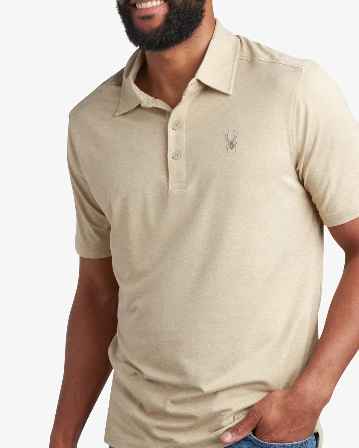 Spyder Short Sleeve Jersey polo stone – stretch piké