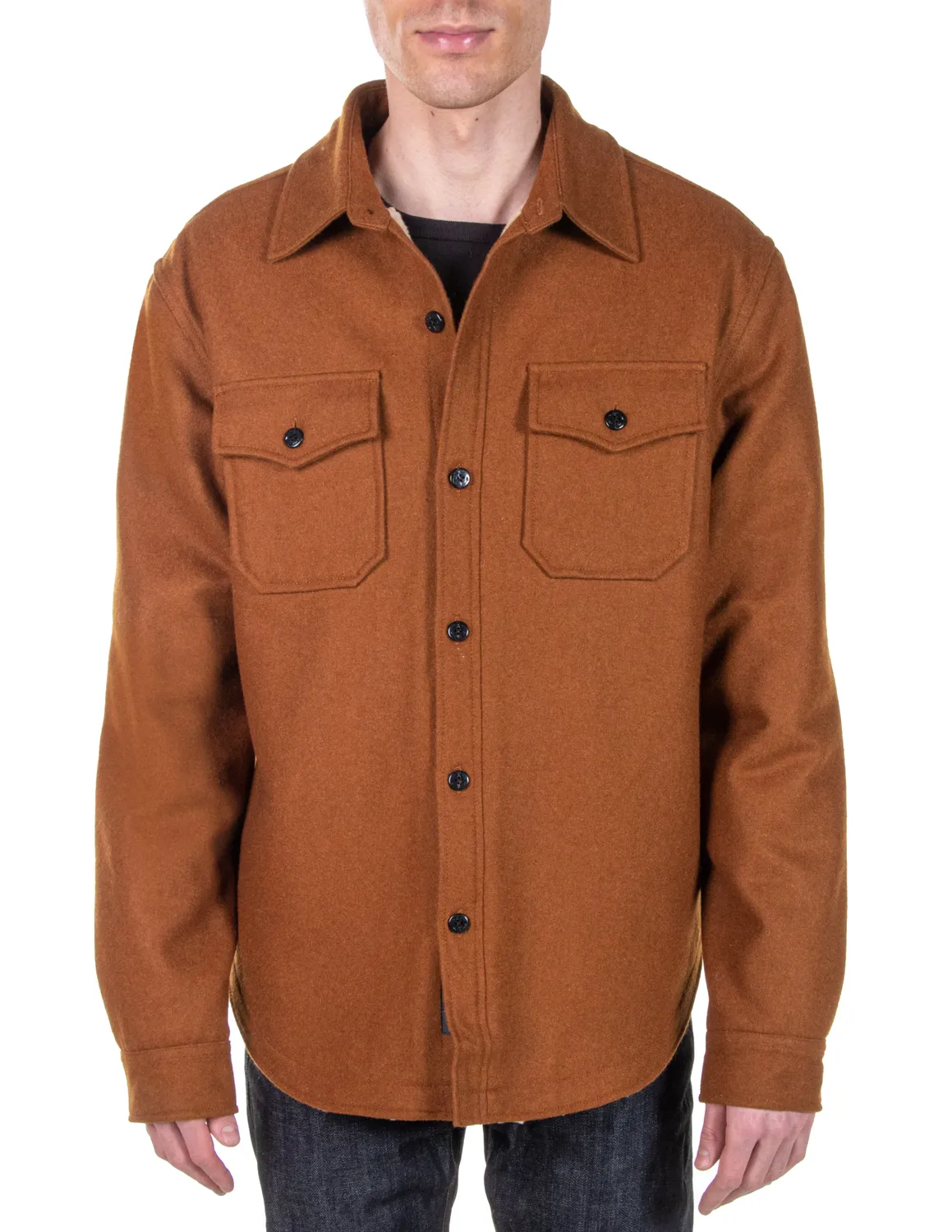 Schott NYC 7116 skjortejakke olive – foret CPO-jakke