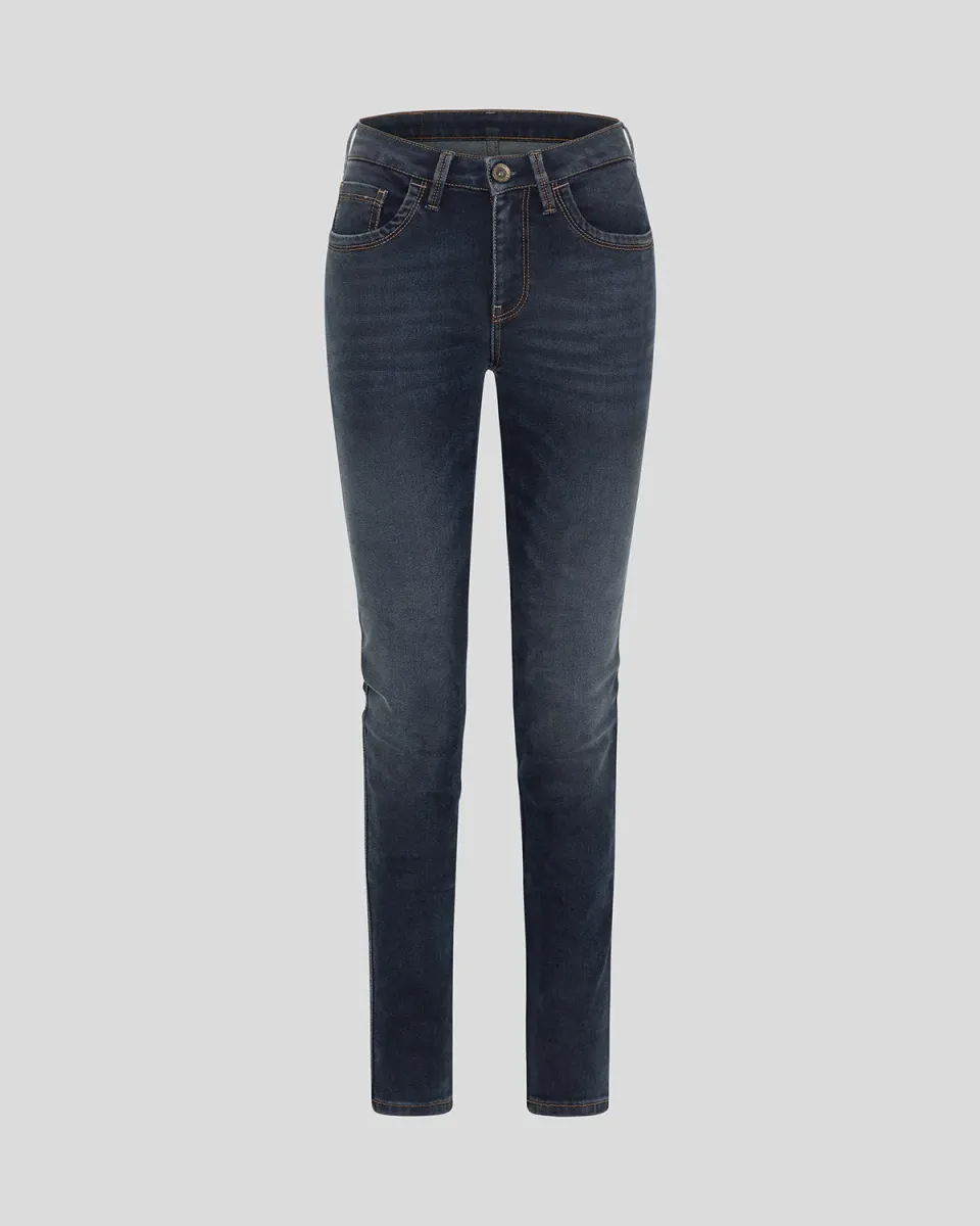 Rokker Rokkertech Mid Waist Slim motorsykkeljeans blå