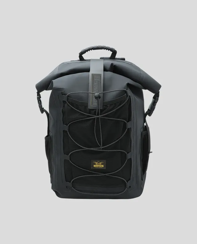 Rokker Backpack ryggsekk svart 28 liter vanntett