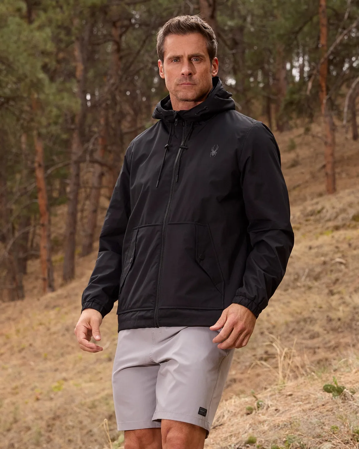 Spyder Gale Windbreaker vindjakke Black lett