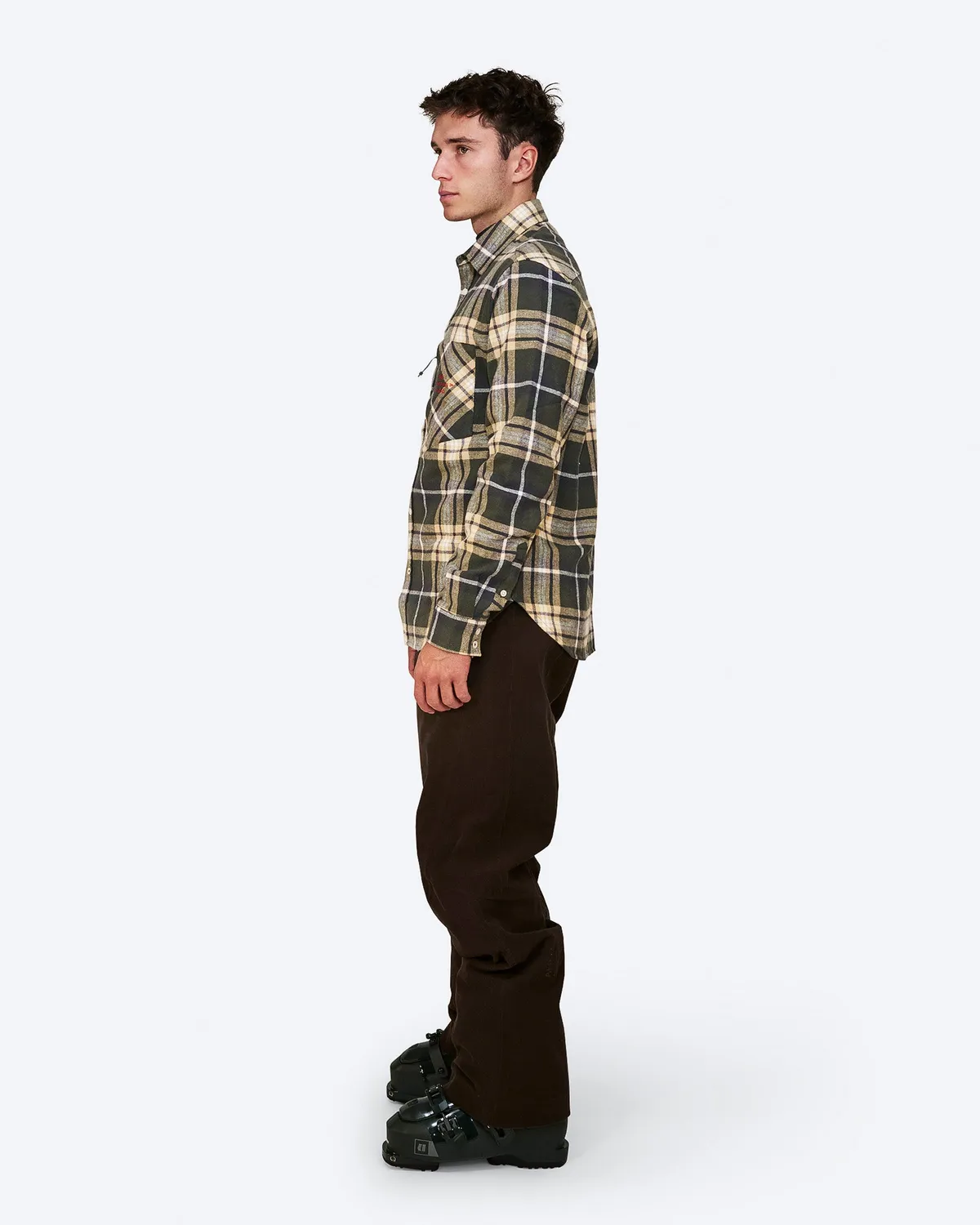 The Mountain Studio G-2 overskjorte Peat flanell