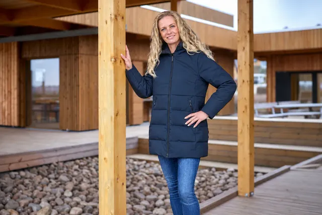 Windfield Kanya vinterjakke navy dame vindtett