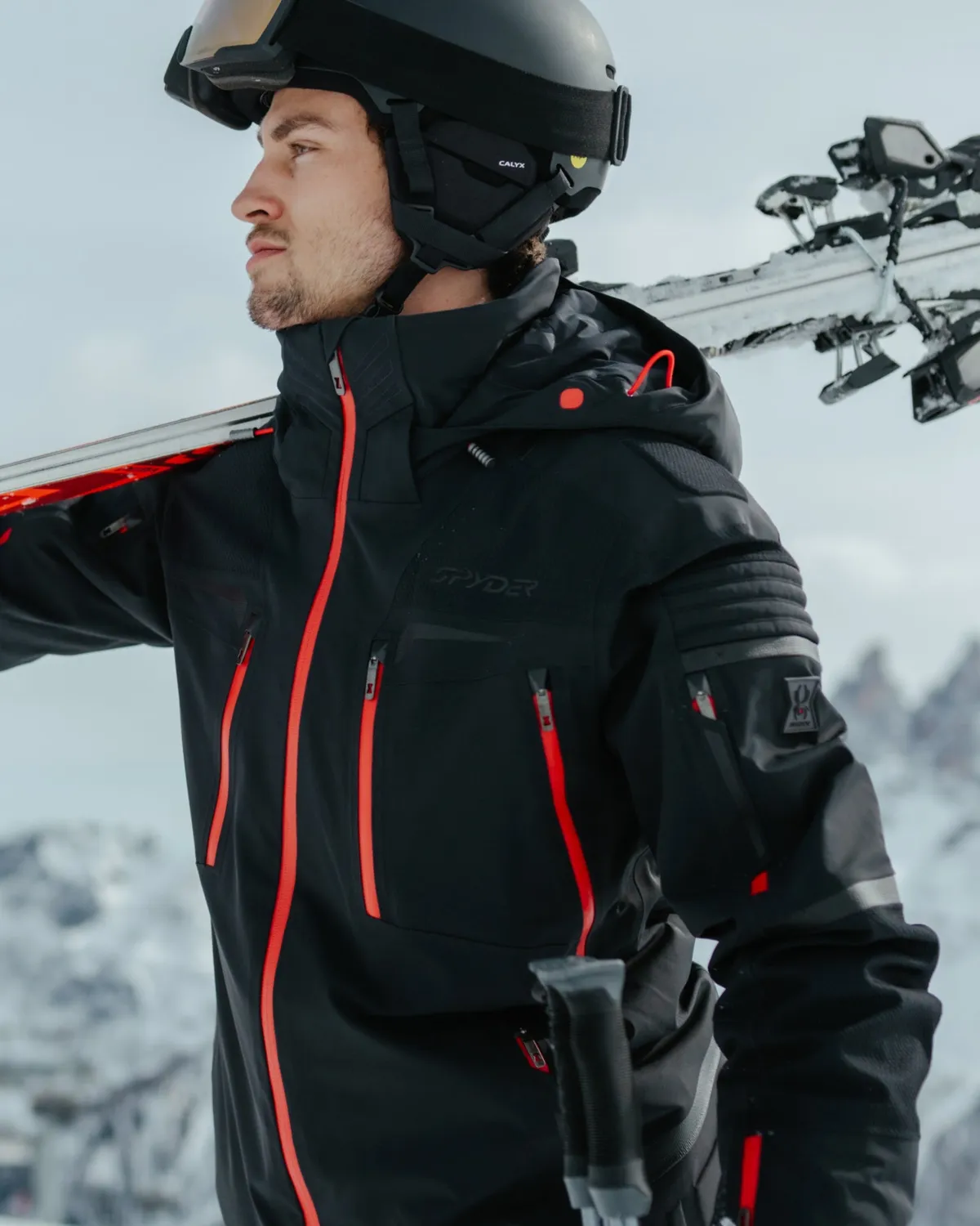 Spyder Pinnacle skijakke herre svart vanntett