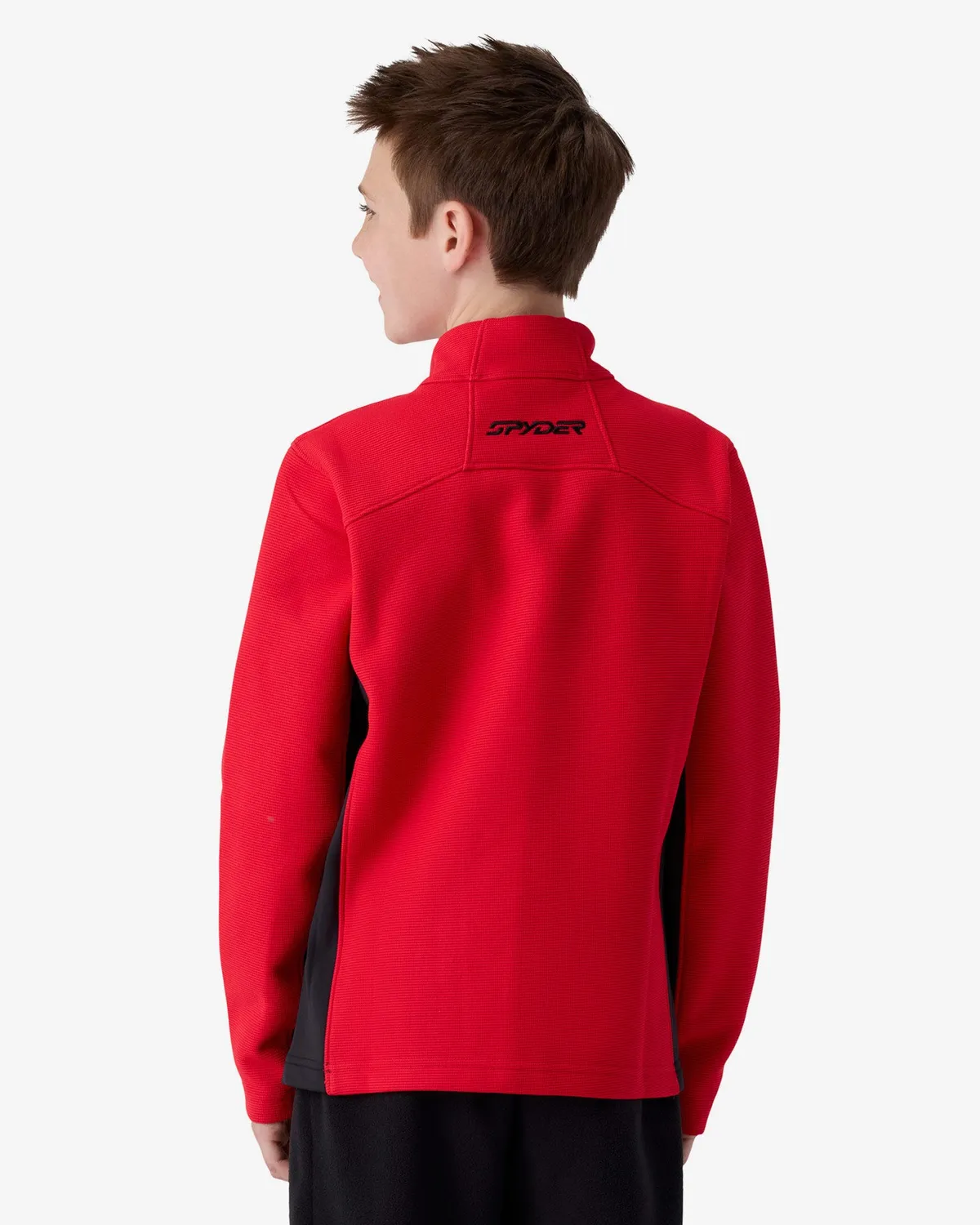 Spyder Bandit Sweater Fleece fleecejakke barn spyder red antibakteriell