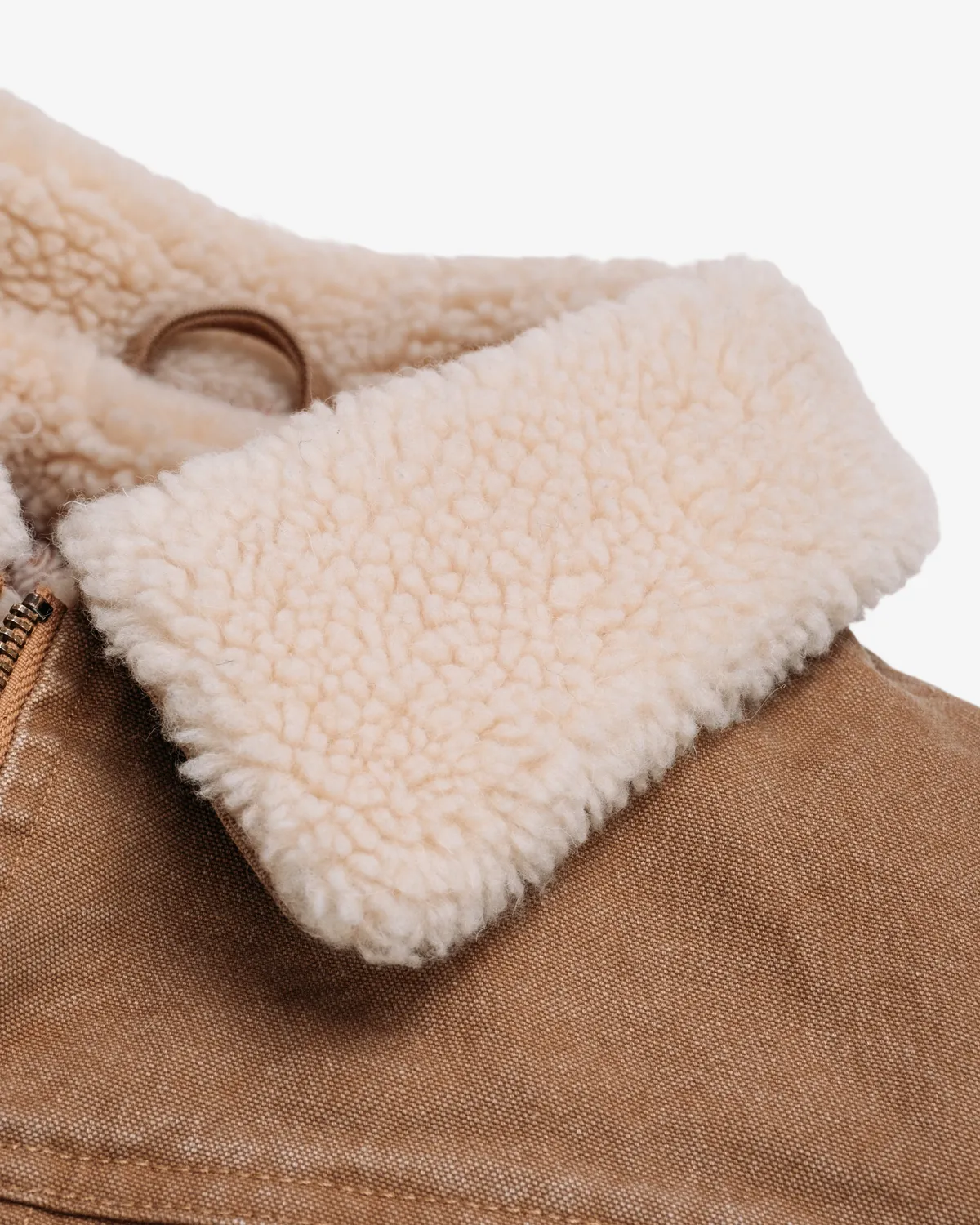 Schott NYC 8624 mekanikerjakke tobacco sherpafor