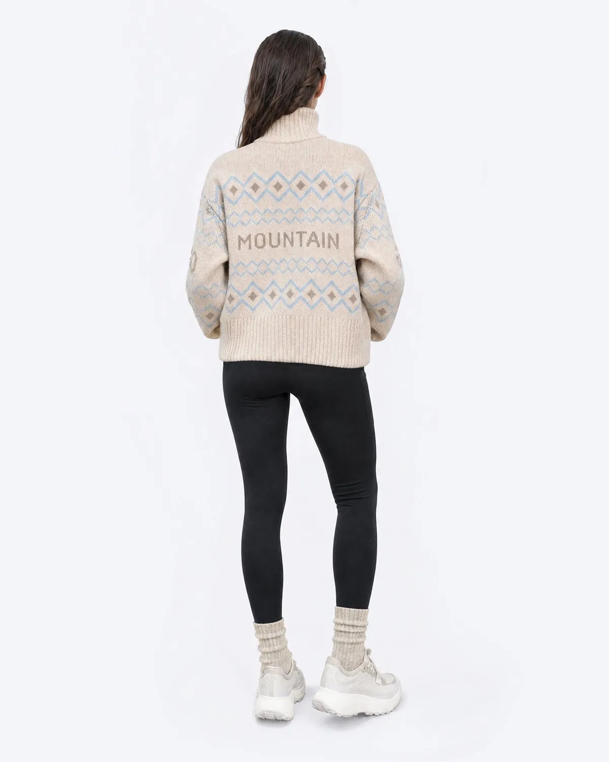 The Mountain Studio K-17 W ulljakke Almond Milk lammeull