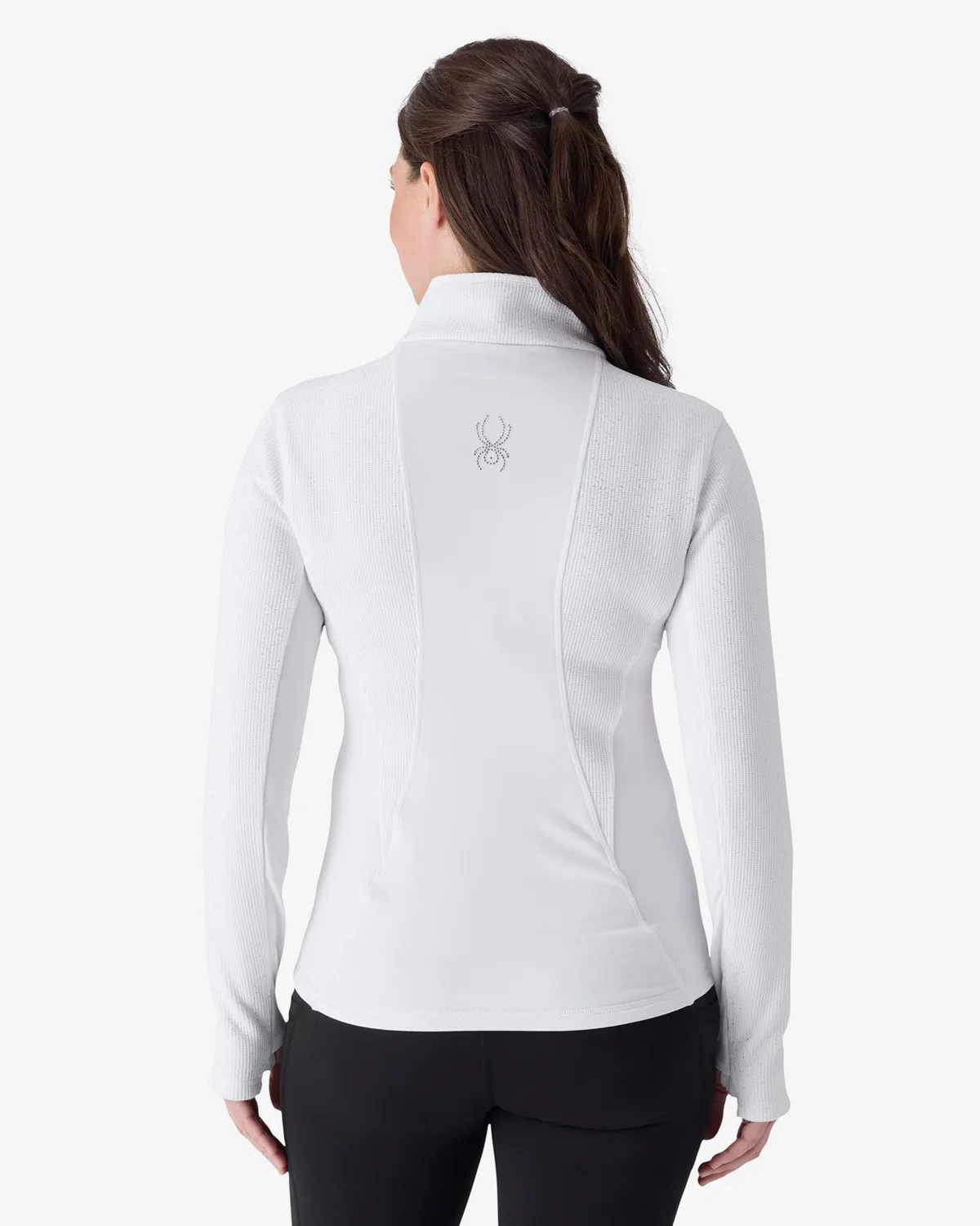 Spyder Luxe Sweater fleecejakke dame hvit lett
