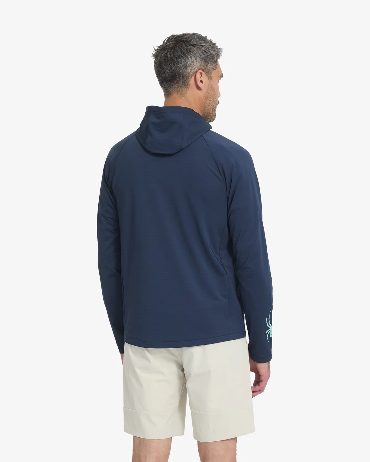 Spyder GridWeb fleece hettegenser True Navy pustende