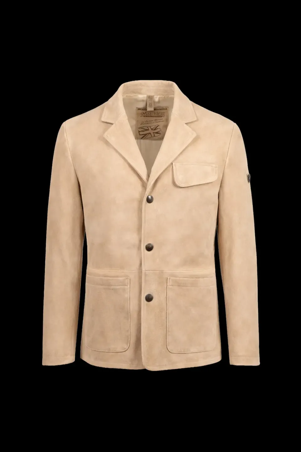 Matchless Ian Blazer skinnblazer natur semsket