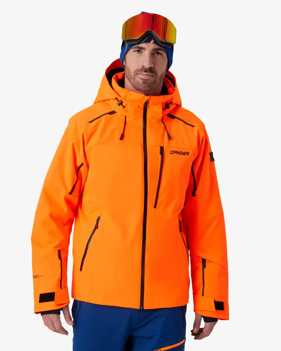 Spyder Leader skijakke herre Fusion Orange vanntett 30K