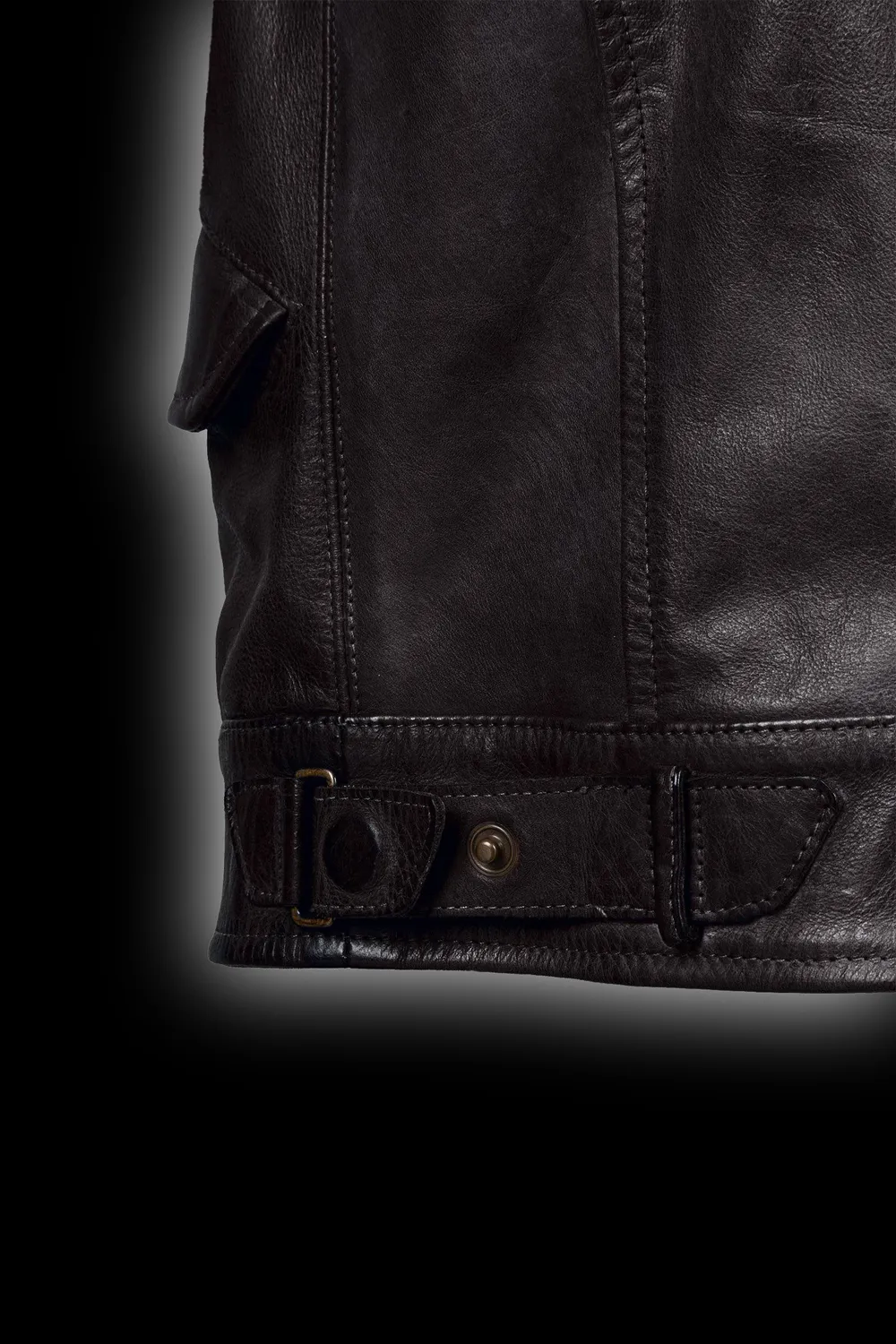 Matchless Wild One Blouson motorsykkeljakke antique black skinn