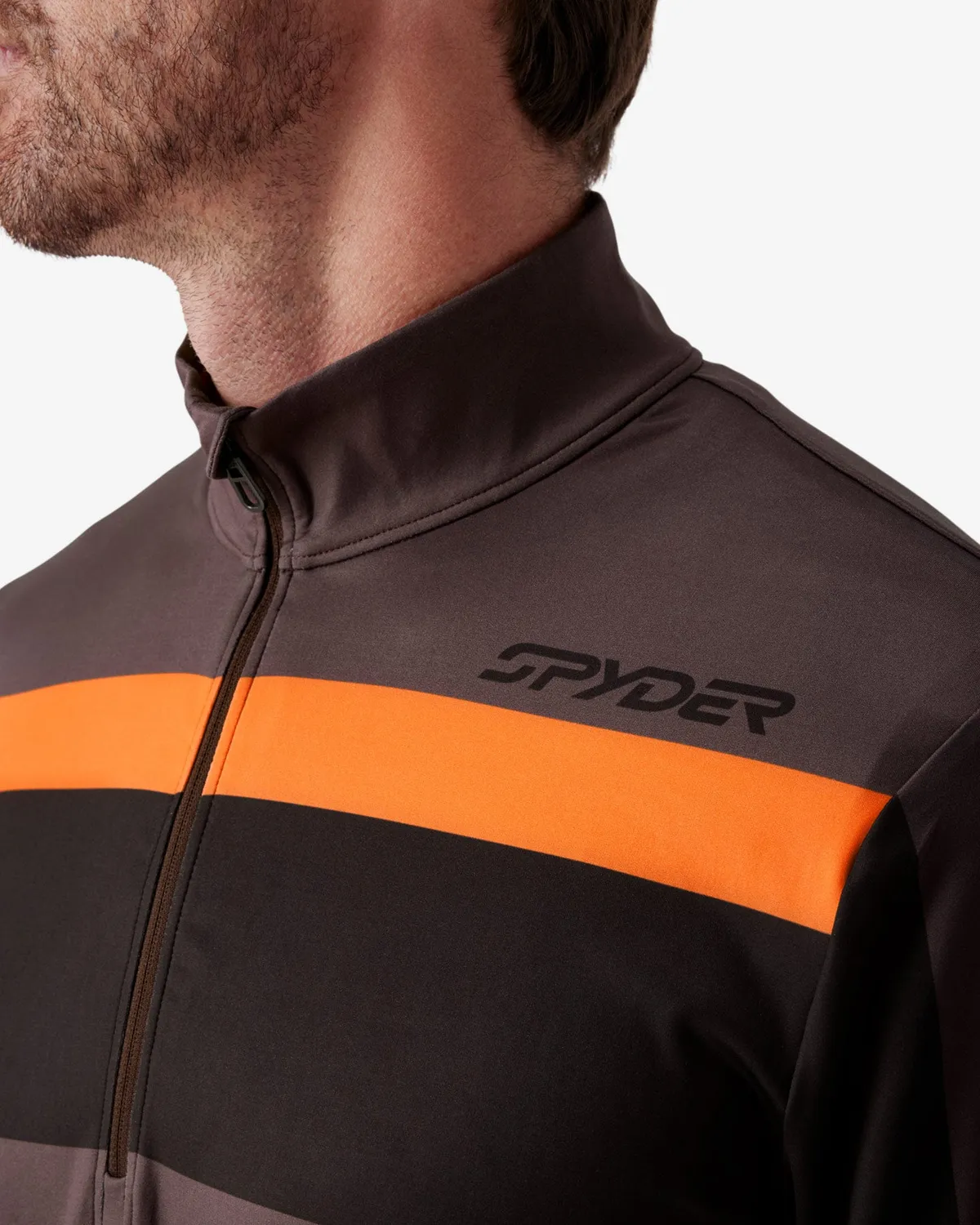 Spyder Podium Quarter Zip genser mocha stretch