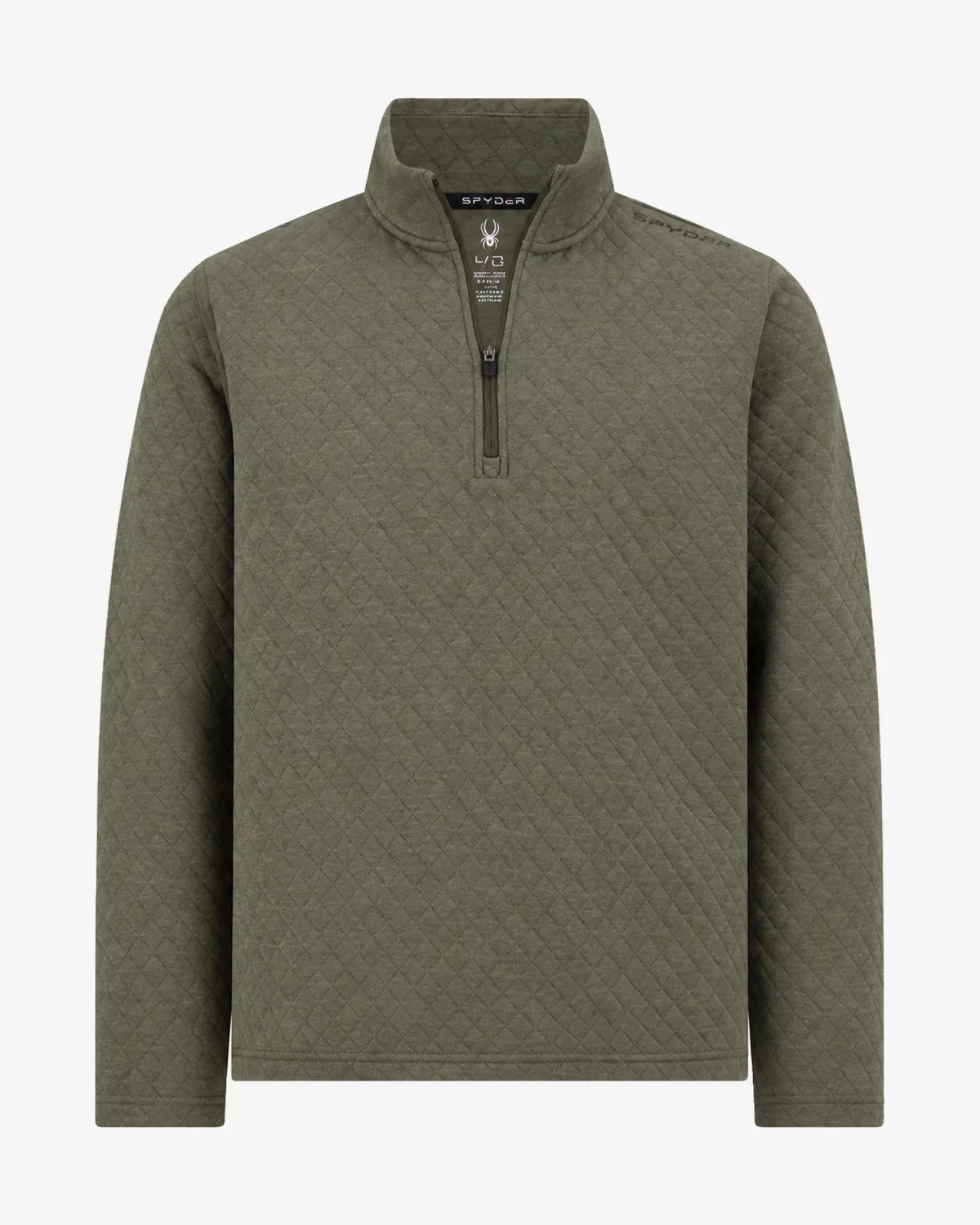 Spyder Diamond Quilt quarter zip genser grå