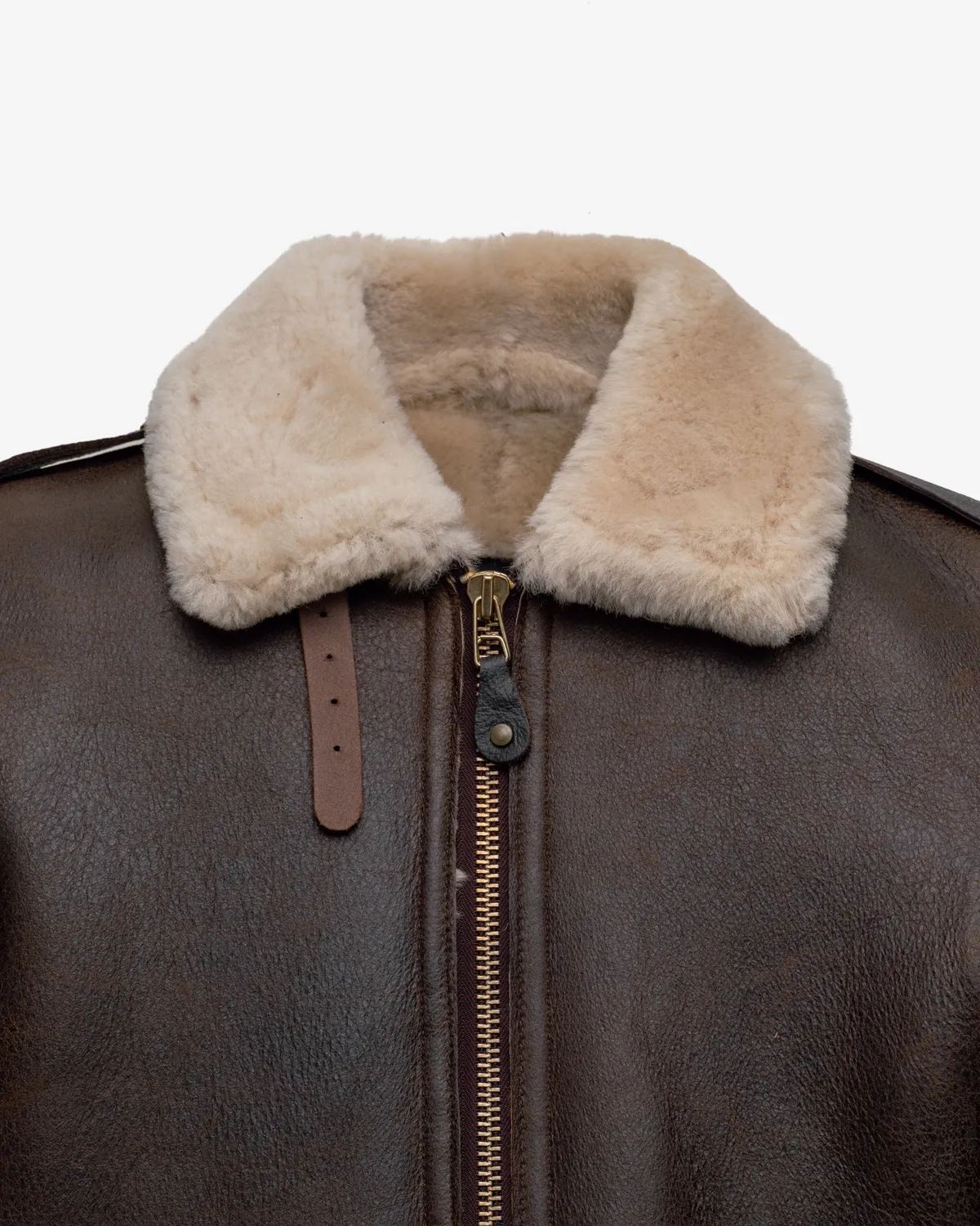 Schott NYC B-6 saueskinnsjakke flyjakke brun