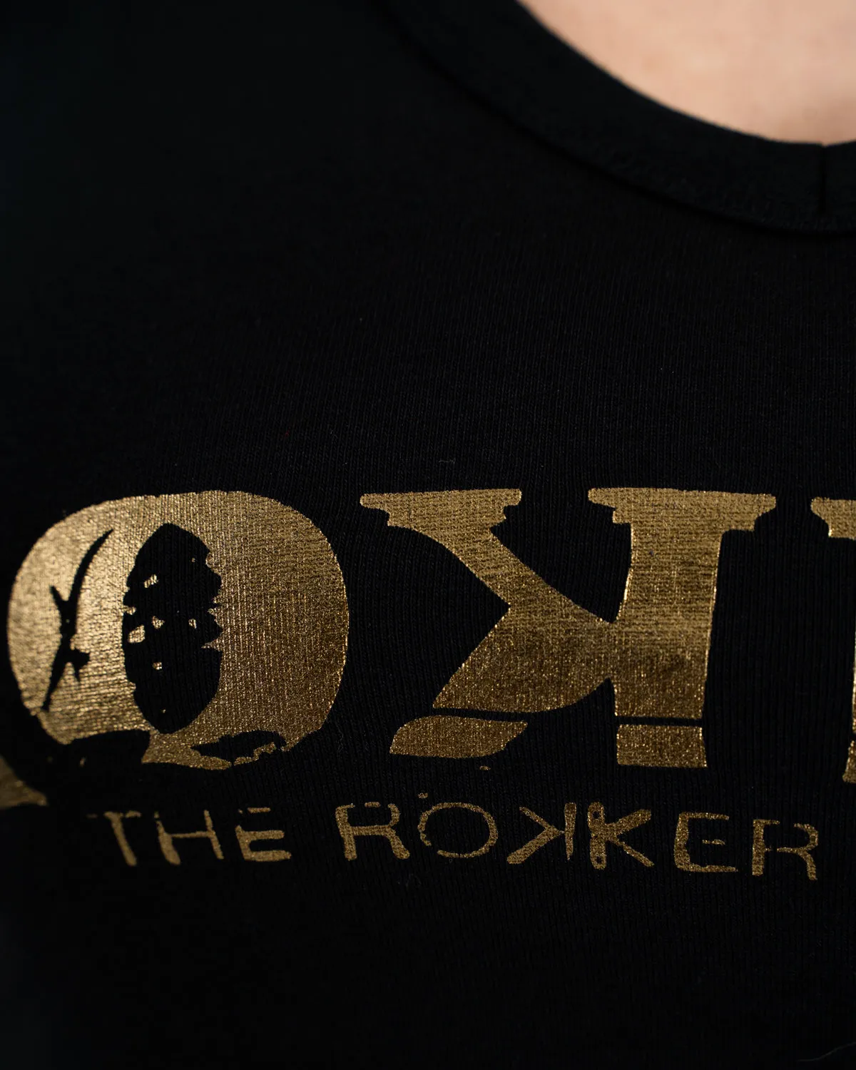 Rokker Diva t-skjorte dame gulltrykk