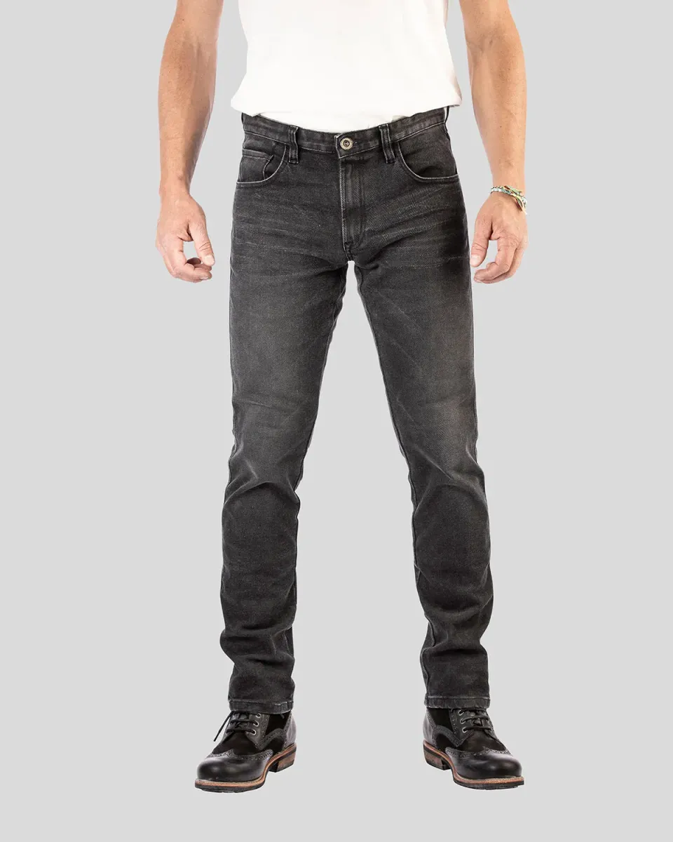 Rokker Rokkertech Tapered Slim mc-jeans svart