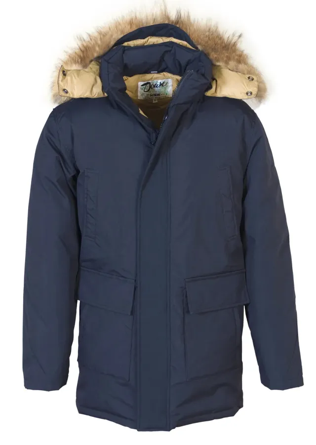 Schott NYC 9156D dunparka svart hette avtakbar