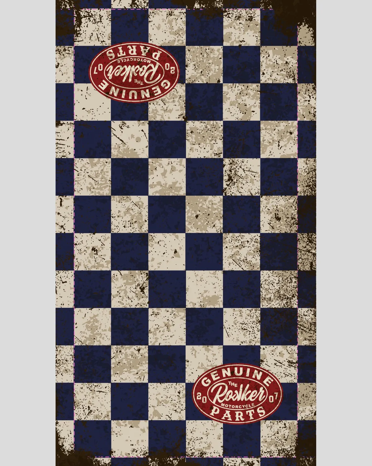 Rokker Tube halsvarmer Blue Check multifunksjon