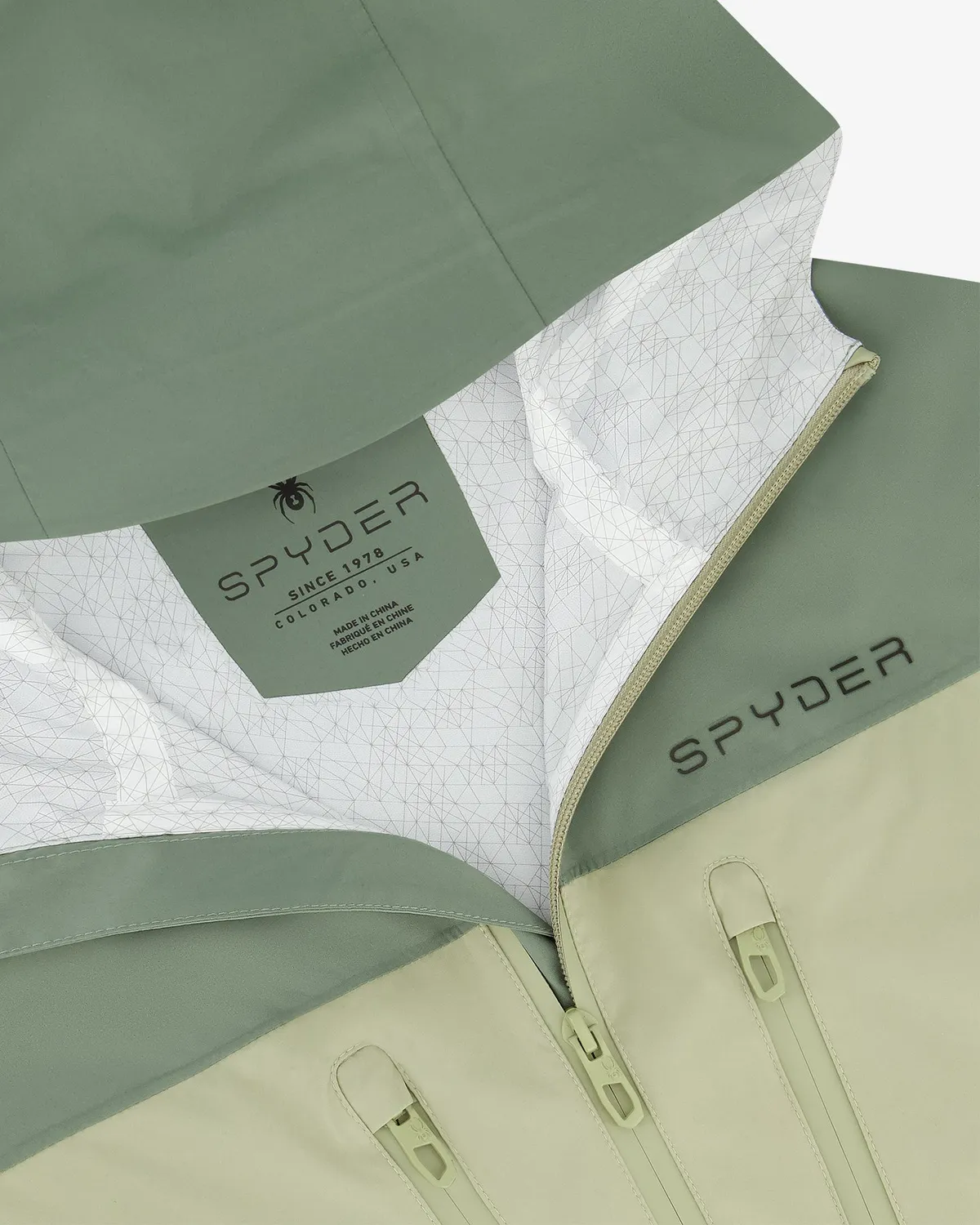 Spyder Overcast regnjakke herre grønn vanntett