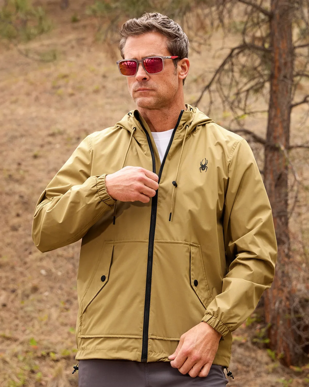 Spyder Gale vindjakke Khaki lett vindsperre