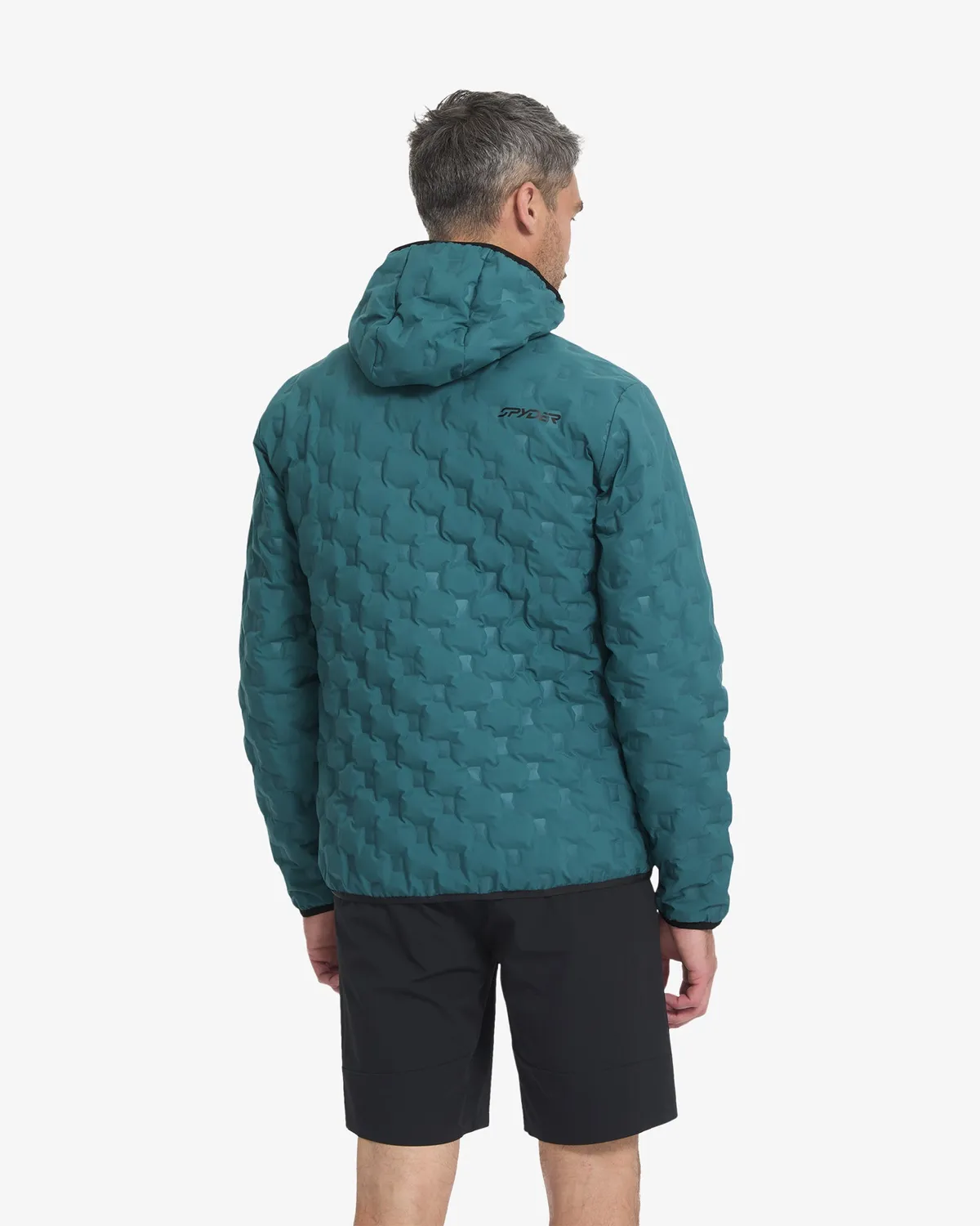 Spyder Zenith Hooded dunjakke herre petrol lett