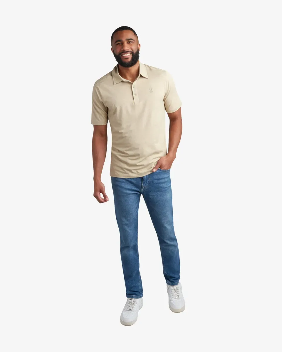 Spyder Short Sleeve Jersey polo stone – stretch piké