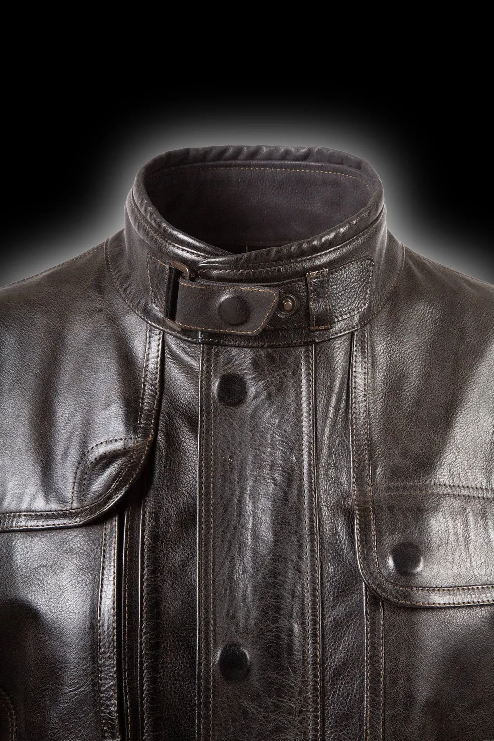 Matchless Kensington Blouson skinnjakke antique black nubuck