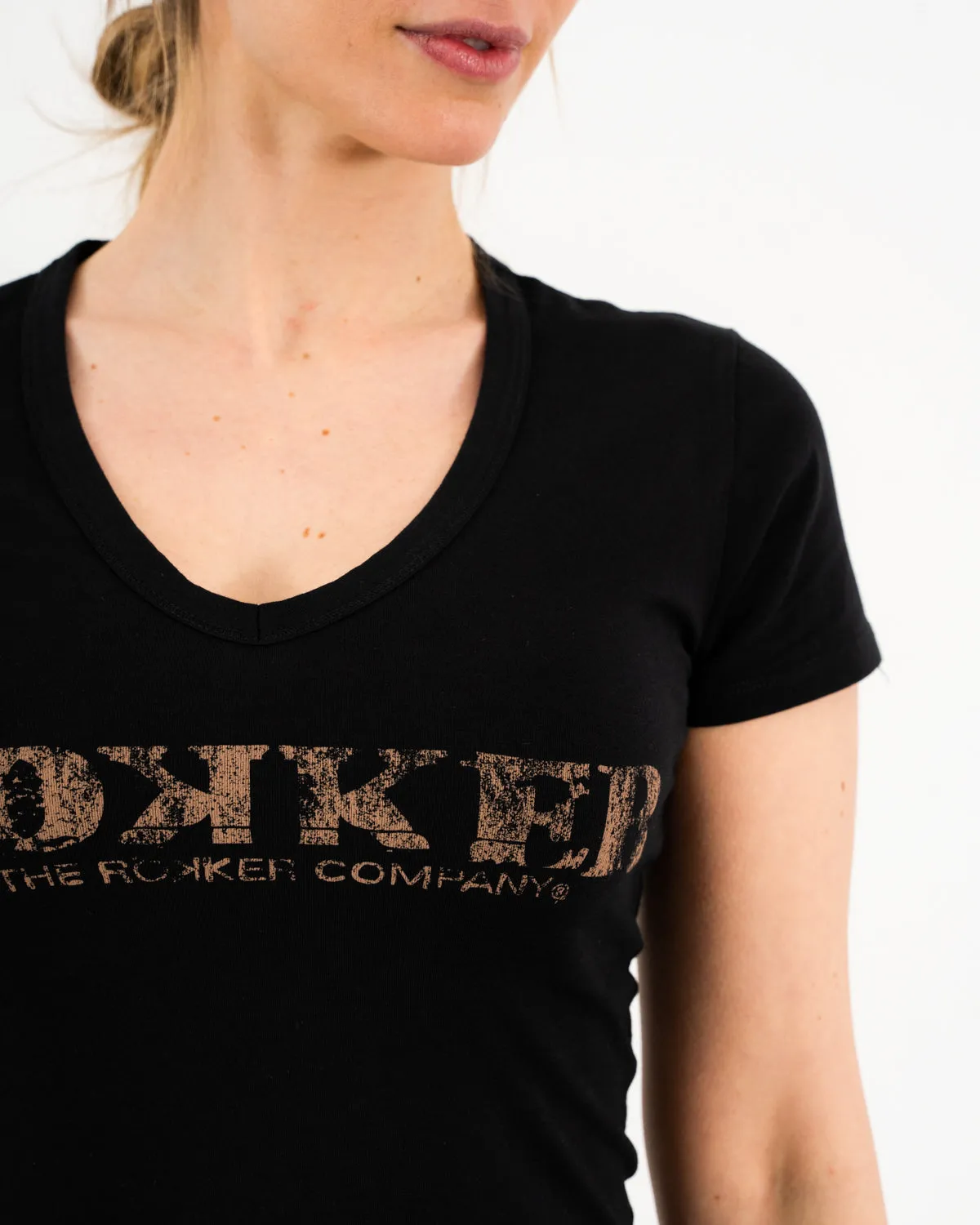 Rokker Vintage Lady T-skjorte svart stretch